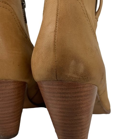 FRYE 'Reina' Sandy Nubuck Western Inspired Booties - Picture 5 of 13